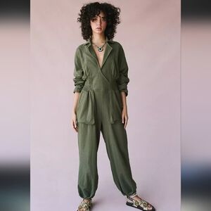 Free People Blair One-Piece Jumpsuit, XS, Green